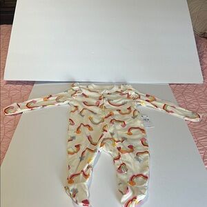 Old Navy Cream Rainbow Print Kids One Piece